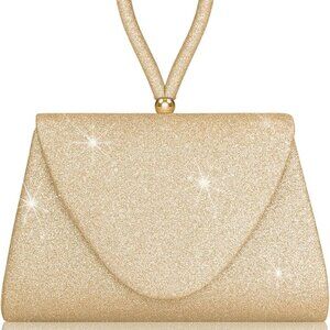 Women's Evening Handbags, Glitter Sequin Evening Purse w/Chain, Ladies Top-Handl